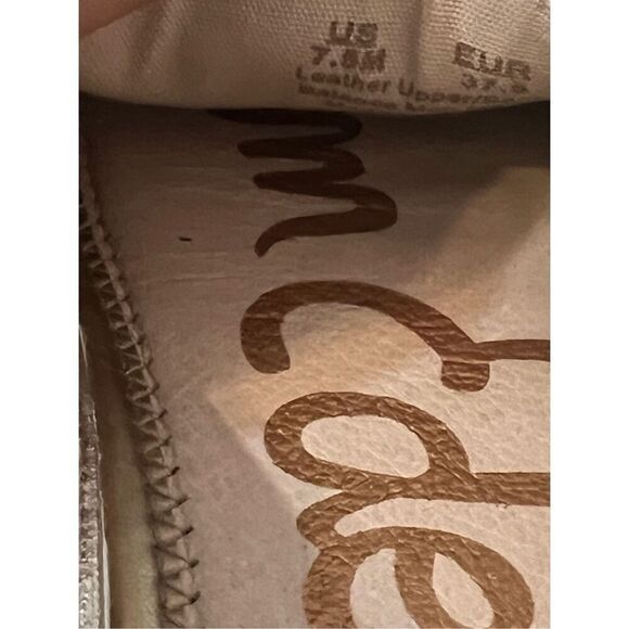 Sam Edelman Kenley Gold Leather Rounded Toe Slide - Picture 7 of 7